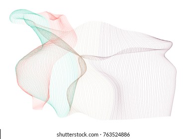 Decorative and artistic smoky line art illustrations. Good for design texture & background. Vector isolated on white.