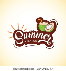 Decorative or artistic typography that captures the fun, relaxed, and vibrant spirit of summer holidays.