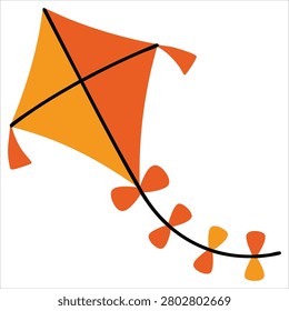 Decorative artwork of red kite over a plain white backdrop game entertainment