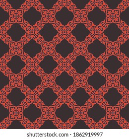 Decorativo Patrón de Seamless de Folk Asiático. Ornamento de los nómadas asiáticos: Kirguisos, kazajos, bashkirs, tártaros, yakut, mongoles. Ilustración de vectores étnicos para productos de papel, textiles.	