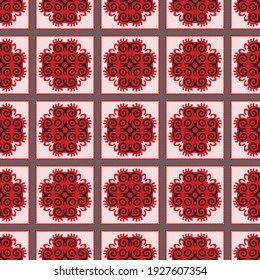 Decorative Asian Folk Seamless Pattern. Ornament of Asian Nomads: Kyrgyz, Kazakhs, Bashkirs, Tatars, Yakut, Mongols. Ethnic Vector Illustration for Paper Products, Textiles.	
