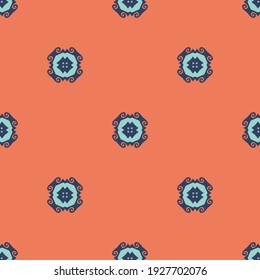 Decorative Asian Folk Seamless Pattern. Ornament of Asian Nomads: Kyrgyz, Kazakhs, Bashkirs, Tatars, Yakut, Mongols. Ethnic Vector Illustration for Paper Products, Textiles.