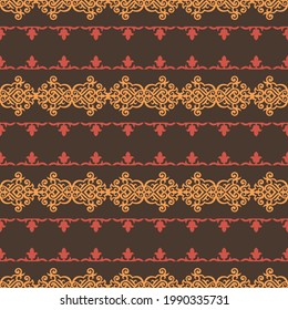 Dekoratives asiatisches Volksmuster ohne Nahtlose Muster. Ornament of Asian Nomads: Kirgisistan, Kasachstan, Baschkiren, Tataren, Jakut, Mongolen. Ethnische Vektorgrafik für Papiererzeugnisse, Textilien.	