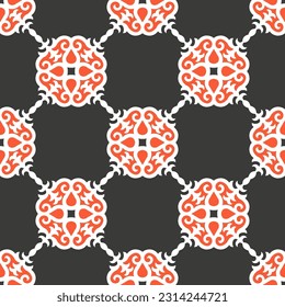 Decorative Asian Folk Seamless Pattern. Ornament of Asian Nomads: Kyrgyz, Kazakhs, Bashkirs, Tatars, Yakut, Mongols. Ethnic Vector Illustration for Paper Products, Textiles.	
