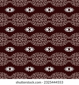 Decorative Asian Folk Seamless Pattern. Traditional Ornament of Asian Nomads: Kyrgyz, Kazakhs, Bashkirs, Tatars, Yakut, Mongols. Ethnic Vector Illustration for Paper Products, Textiles.