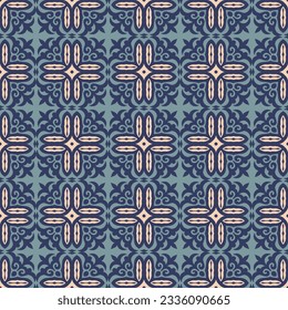 Decorative Asian Folk Seamless Pattern. Traditional Ornament of Asian Nomads: Kyrgyz, Kazakhs, Bashkirs, Tatars, Yakut, Mongols. Ethnic Vector Illustration for Paper Products, Textiles.