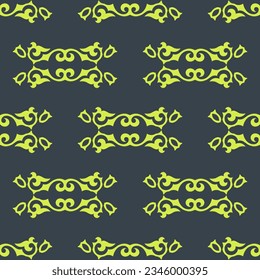 Decorativo Patrón de Seamless de Folk Asiático. Ornamento en estilo nómadas asiático: Kirguisos, kazajos, bashkirs, tártaros, yakut, mongoles. Ilustración de vectores étnicos para productos de papel, textiles.	
