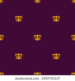 Decorativo Patrón de Seamless de Folk Asiático. Ornamento de los nómadas asiáticos: Kirguisos, kazajos, bashkirs, tártaros, yakut, mongoles. Ilustración de vectores étnicos para productos de papel, textiles.