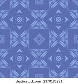 Decorative Asian Folk Seamless Pattern. Ornament in Asian Nomads Style: Kyrgyz, Kazakhs, Bashkirs, Tatars, Yakut, Mongols. Ethnic Vector Illustration for Paper Products, Textiles.