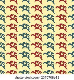 Decorative Asian Folk Seamless Pattern. Ornament in Asian Nomads Style: Kyrgyz, Kazakhs, Bashkirs, Tatars, Yakut, Mongols. Ethnic Vector Illustration for Paper Products, Textiles.