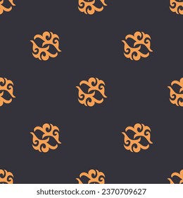 Decorative Asian Folk Seamless Pattern. Ornament in Asian Nomads Style: Kyrgyz, Kazakhs, Bashkirs, Tatars, Yakut, Mongols. Ethnic Vector Illustration for Paper Products, Textiles.