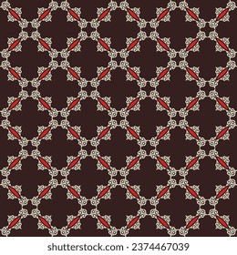 Decorativo Patrón de Seamless de Folk Asiático. La decoración es de estilo nómadas asiáticos: Kirguisos, kazajos, bashkirs, tártaros, yakut, mongoles. Ilustración de vectores étnicos para productos de papel, textiles.