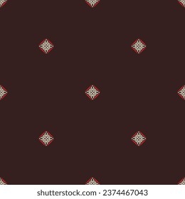 Decorative Asian Folk Seamless Pattern. Ornament of Asian Nomads style: Kyrgyz, Kazakhs, Bashkirs, Tatars, Yakut, Mongols. Ethnic Vector Illustration for Paper Products, Textiles.