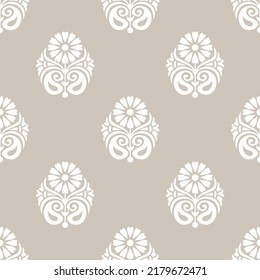 Decorative Asian paisley with flower wallpaper pattern