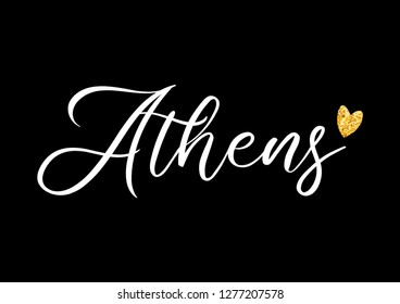Decorative "Athens" Text