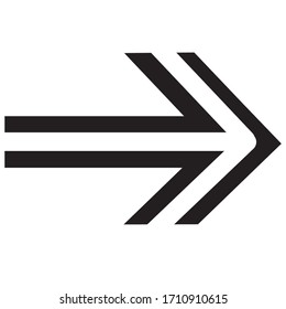 decorative authos arrow shows the direction to the side, in black, isolated object on a white background, vector illustration,