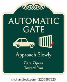 Señal y etiquetas de advertencia de puerta automáticas decorativas