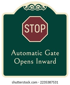 Señal y etiquetas de advertencia de puerta automáticas decorativas
