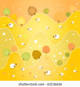 Decorative autumn pattern