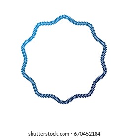 Decorative award vintage frame with clear copy space made as rope design. Vector retro style label, heraldry emblem isolated on white background.