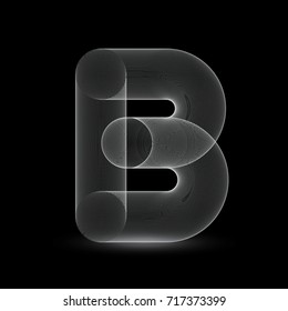 Decorative B letter design.  Eps 10 stock vector illustration 