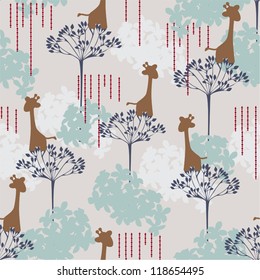 Decorative baby seamless pattern