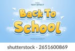 decorative back to school editable text effect design