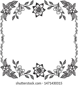 Decorative backdrop with artwork of leaf wreath frame. Vector