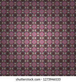 Decorative backdrop in brown, gray and beige colors can be used for wallpaper, pattern fills, page background, surface textures. Vector abstract geometric colorful seamless pattern for background.