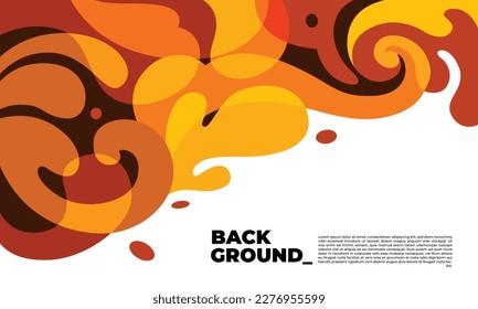 Decorative backdrop with carved motifs, colorful and modern. With dummy text. Perfect for banners, posters, etc.