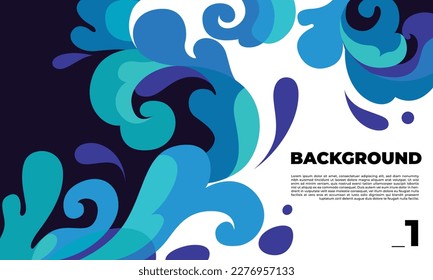 Decorative backdrop with carved motifs, colorful and modern. With dummy text. Perfect for banners, posters, etc.