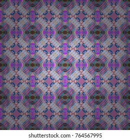 Decorative backdrop in purple, neutral and pink colors can be used for wallpaper, pattern fills, page background, surface textures. Vector abstract geometric colorful seamless pattern for background.