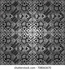 Decorative backdrop in white and black colors can be used for wallpaper, pattern fills, page background, surface textures. Vector abstract geometric colorful seamless pattern for background.