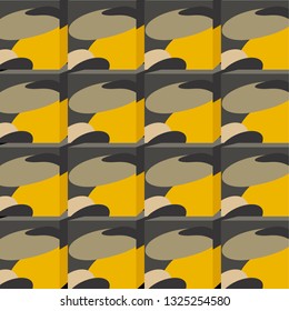 Decorative background with 3d grey and yellow abstract shapes for cards,wallpapers,posters,textile.