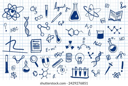 Decorative background about chemistry and experiment