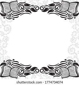Decorative background of books. Vector illustration