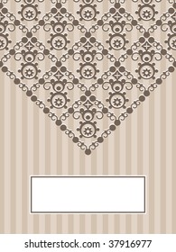 decorative background in brown with text box
