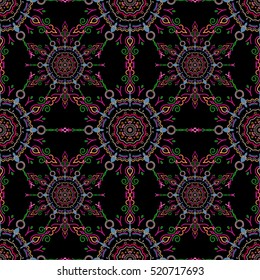 Decorative background for cards, invitations, web design in orange, pink and neutral colors. Retro digital paper. Vector seamless geometrical patterns. Vintage textures.