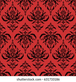 Decorative background for cards, invitations, web design in orange and black colors. Retro digital paper. Vector seamless geometrical patterns. Vintage textures.