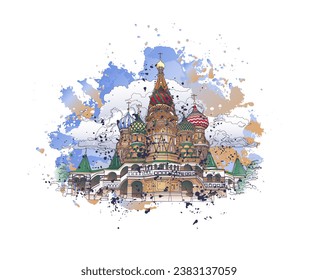 Decorative background and Cathedral