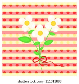 Decorative background with chamomile flowers in light delicate colors. Eps 10 vector