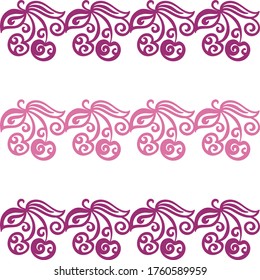 Decorative background of cherries. Vector illustration