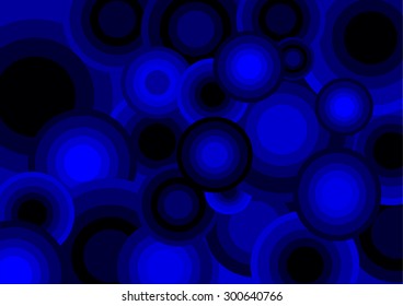 Decorative background circles retro blue tones