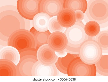 Decorative background circles retro light pink tones