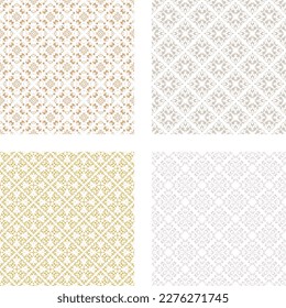 Decorative background collection made of small squares. The rich decoration of abstract patterns for construction of fabric or paper. 