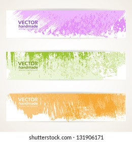 Decorative background color vector banners with abstract texture paint