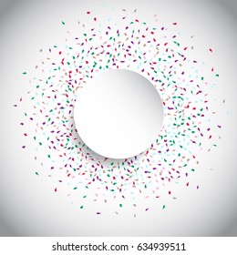 Fondo decorativo con confeti colorido