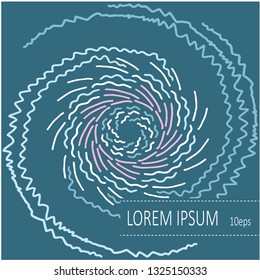 Decorative background. The composition of spiral shapes. Eps10 vector
