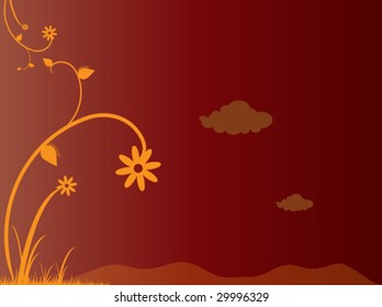 Decorative background containing a floral pattern.