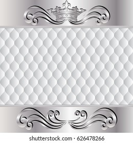 decorative background with crown and ornament